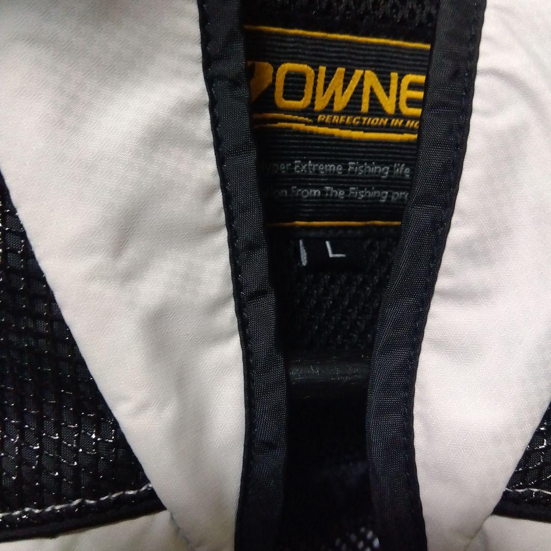 OWNE フィッシングベスト L ホワイト/ブラック/ブルー