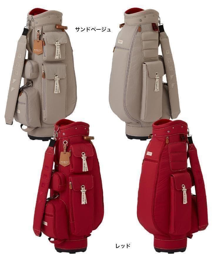 新品 ONOFF オノフ レディース キャディバッグ OB0722 ベージュ