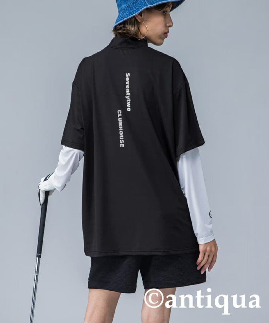 新品タグ付＊定価¥7,920＊ANTIQUA GOLF×STCH ロゴ入トップス
