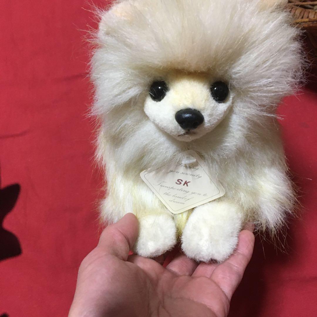 ぬいぐるみ　犬　ポメラニアン　リアル　寝そべり　子犬　四季オリジナル