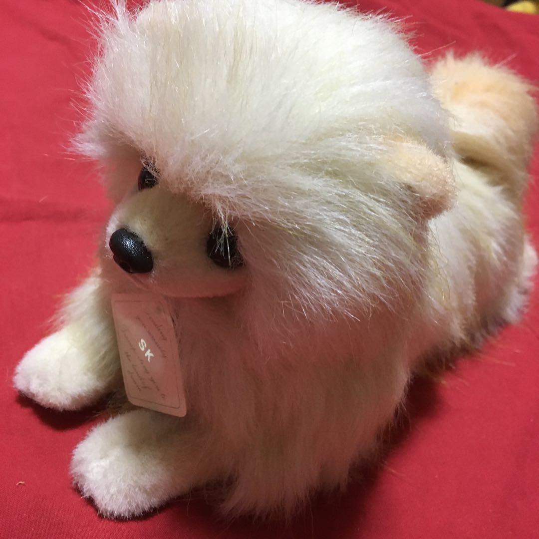 ぬいぐるみ　犬　ポメラニアン　リアル　寝そべり　子犬　四季オリジナル