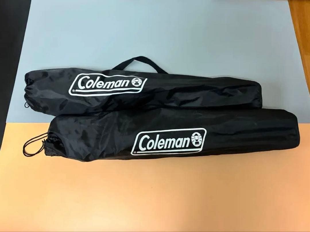 【美品】2脚セット Coleman アームチェア 収納袋　ブラック　黒　キャンプ