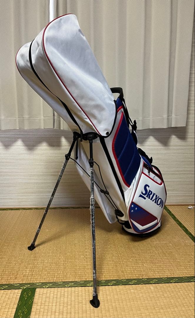 【値下げ】Srixon スタンド式キャディバッグ ホワイト/ブルー/レッド