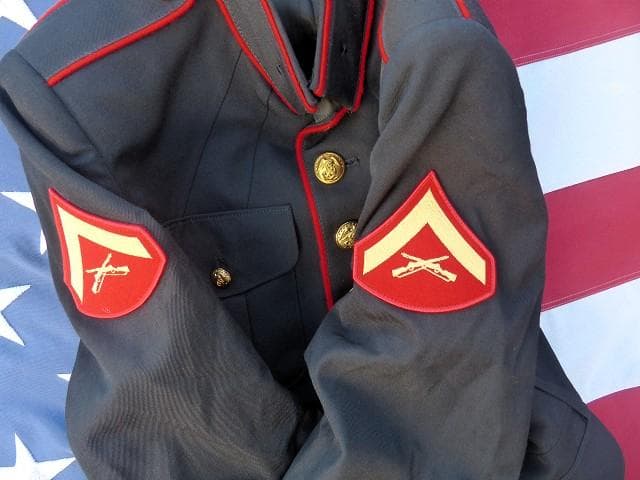 米軍実物 USMC ブルードレス ジャケット　40L　DB72