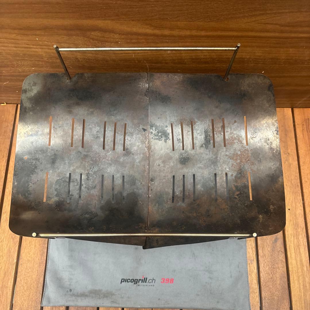 ピコグリル398（Picogrill 398）焚き火台 焼き網 鉄板付き