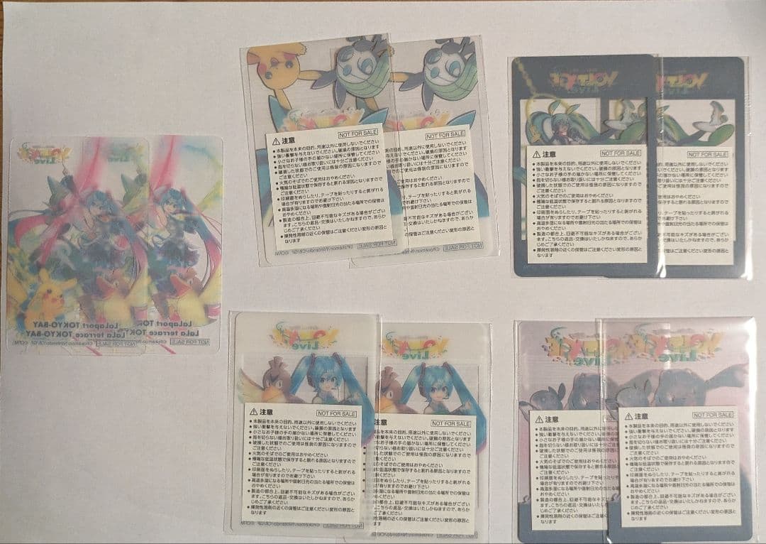 ポケモン 初音ミク ポケミクライブ ららぽーと 特典 クリアカード　5種2セット