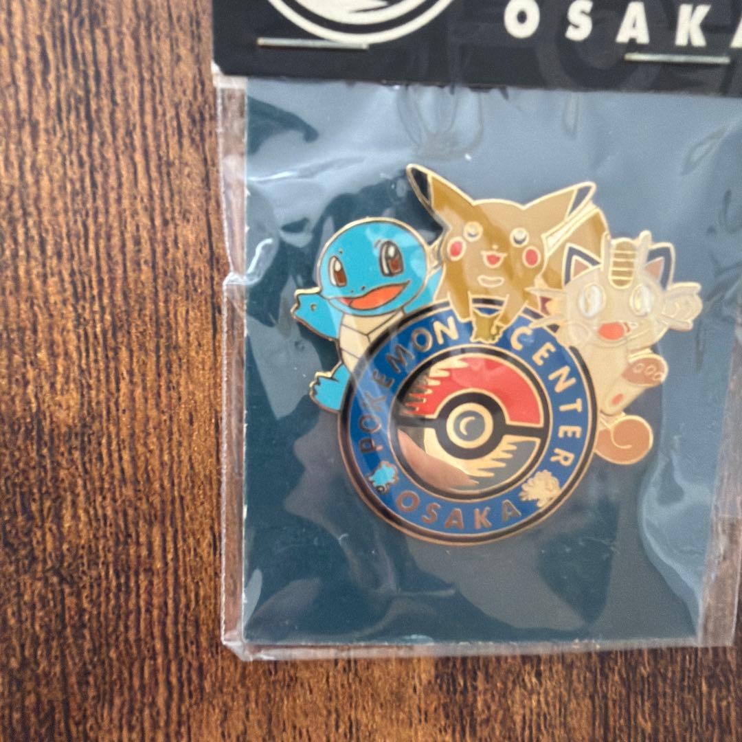 新品未開封　ポケモンセンター　オーサカ　1998 ニャース　ピンバッジ　ロゴ