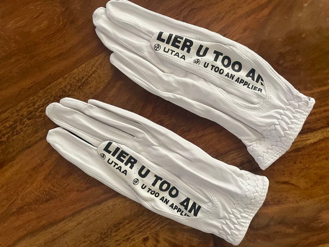 UTAA（ユタ）ロゴ ウェーブ シープスキン ゴルフグローブ　レディース　両手