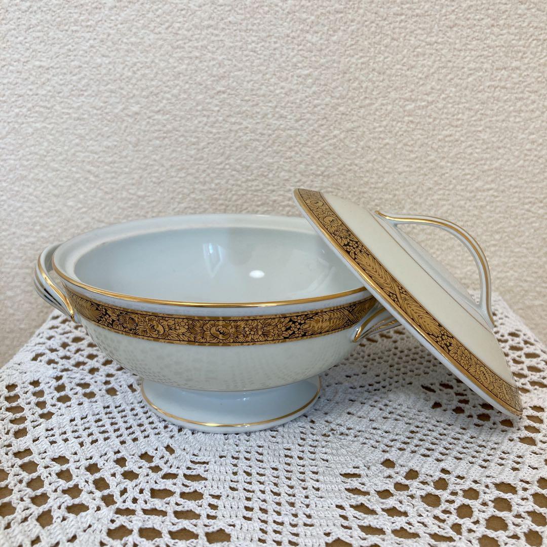 【美品】ノリタケ 蓋付き　スープ皿　お椀　GOLDKIN 廃盤品　5675