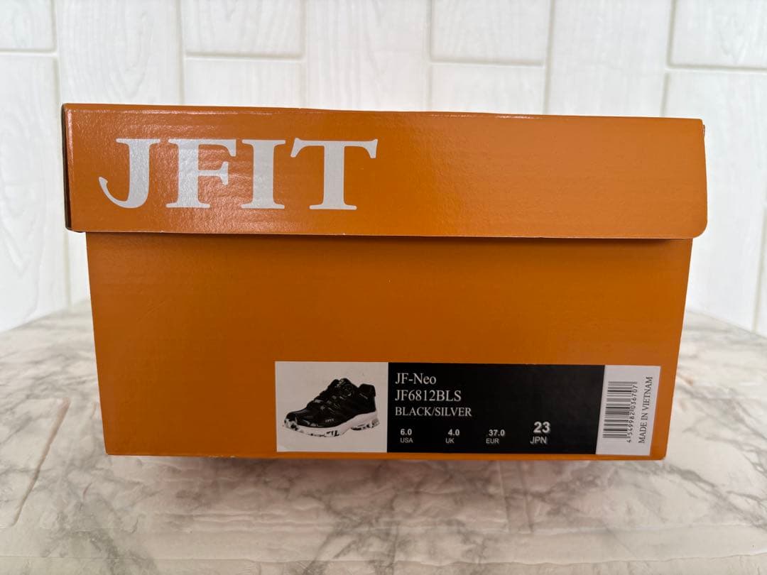 JFIT ／フィットネスシューズ JF_Neo 23㎝ ブラック×シルバー