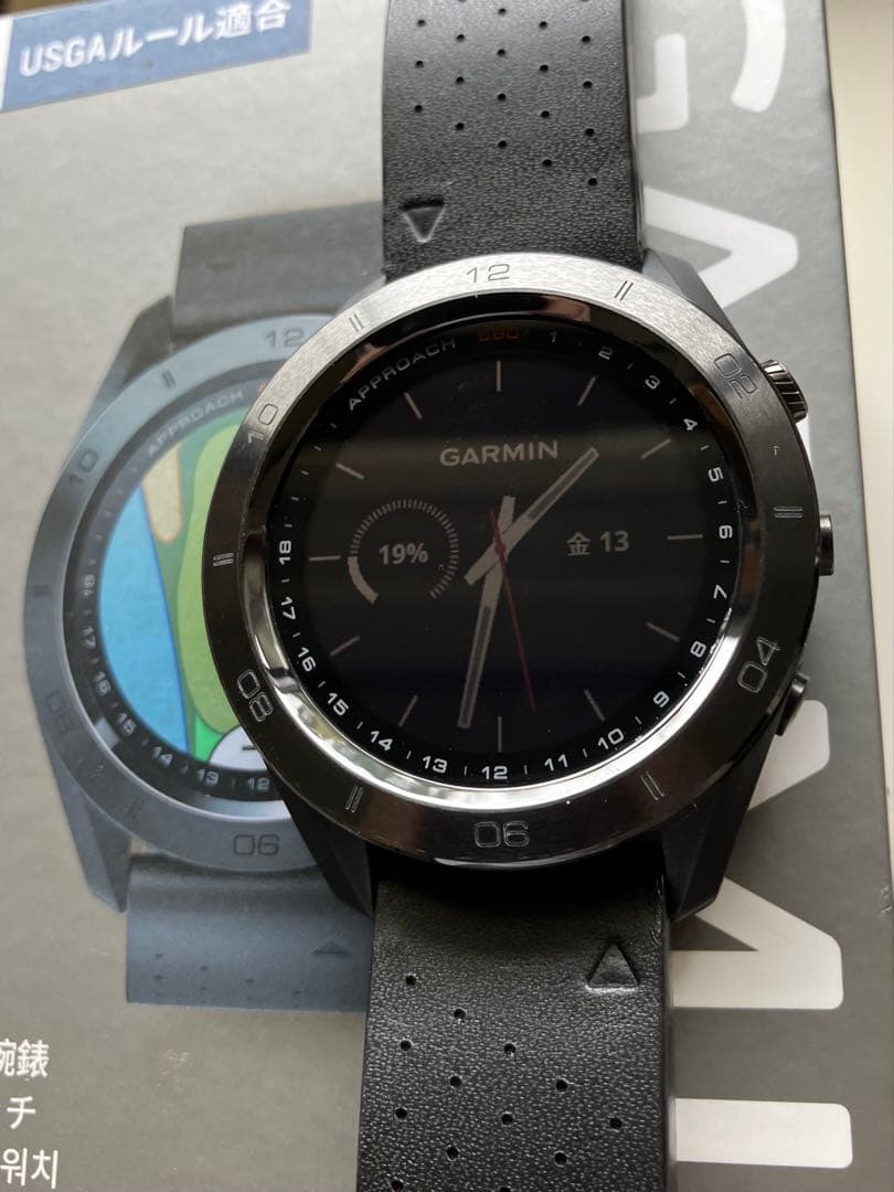美品ガーミンGarmin ApproachS60 Premium純正レザーバンド