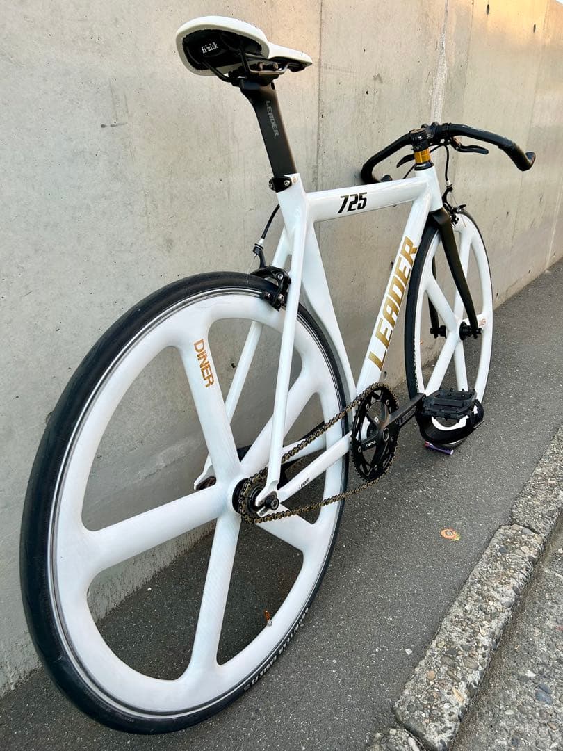 LEADER BIKE 725 TR CUSTOM M 白金 エアロピストバイク