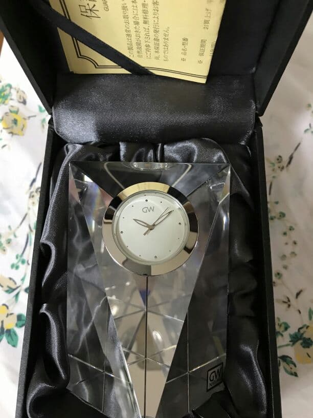インテリア時計 GLASS WORKS NARUMI Desk Clock