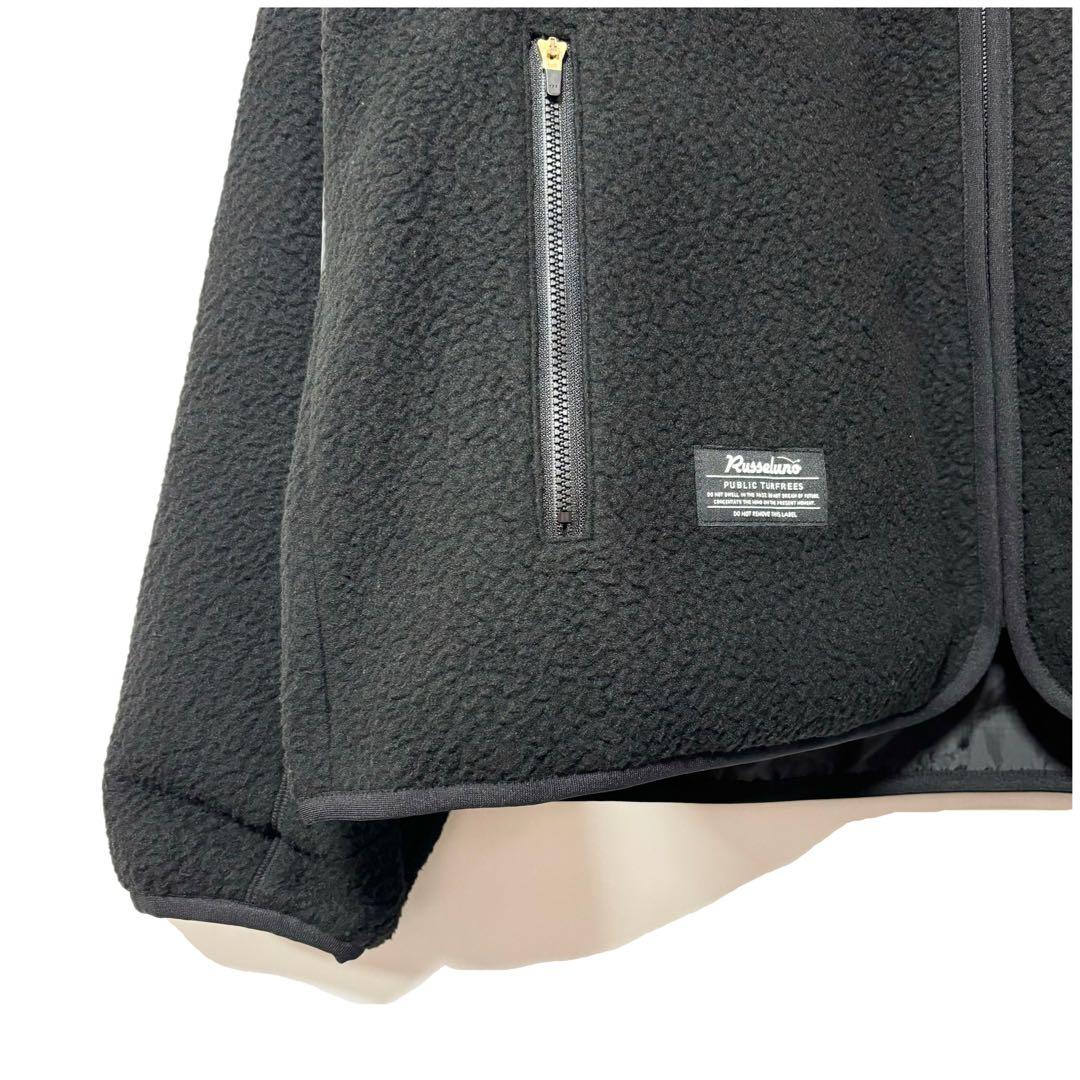 新品 ラッセルノ 2WAY ボアフリース ジャケット ブラック L 5 ベスト