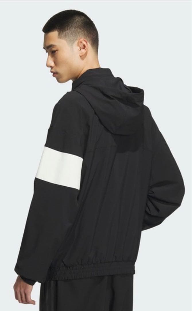 【超美品】adidas ウィンドブレーカー ブラック スタンドカラー