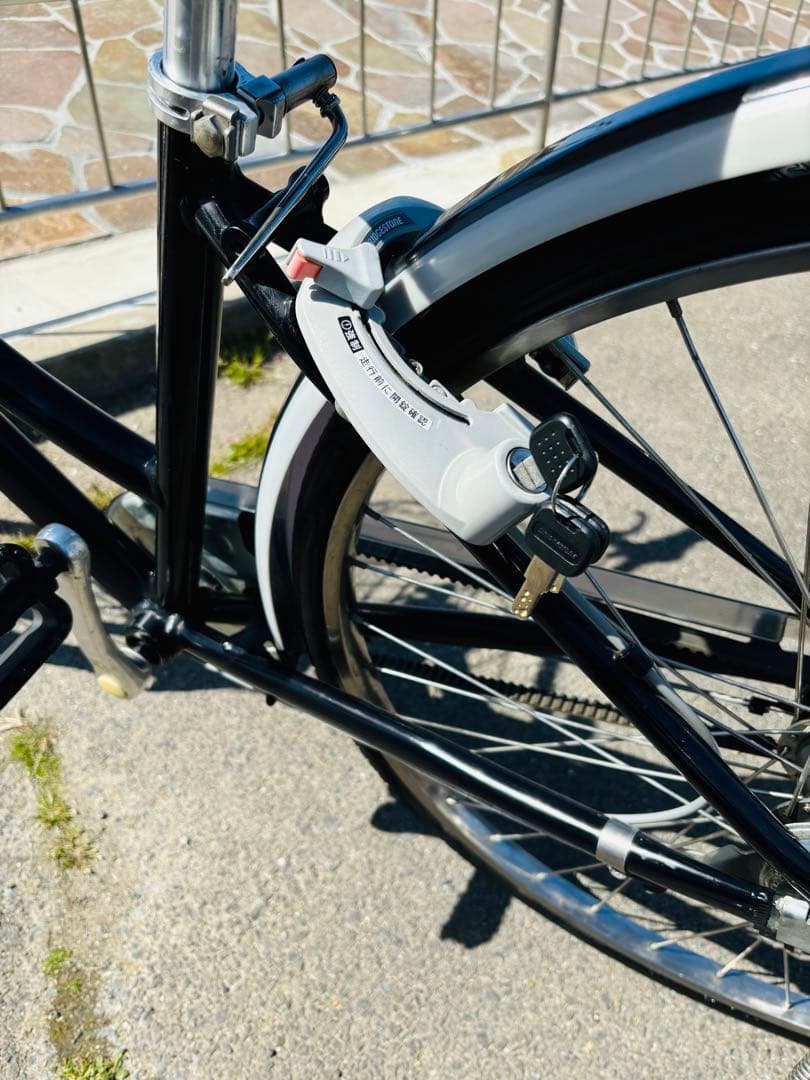 愛知県一宮市受取条件　アルベルト　自転車　L型　27インチ　鍵3本　黒色ブラック