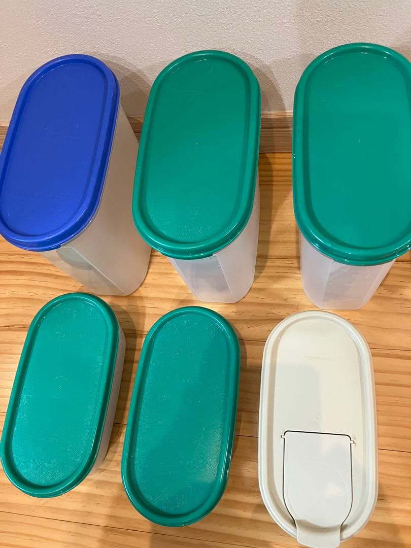 Tupperwareタッパーウェア　MM楕円7点セット　シール無し３点　他３点