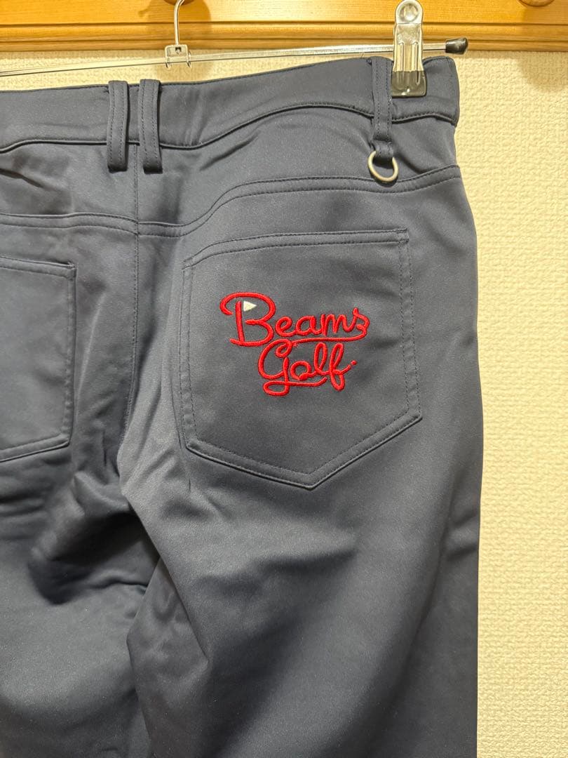 BEAMS GOLF ネイビー 冬用パンツ ストレッチ素材