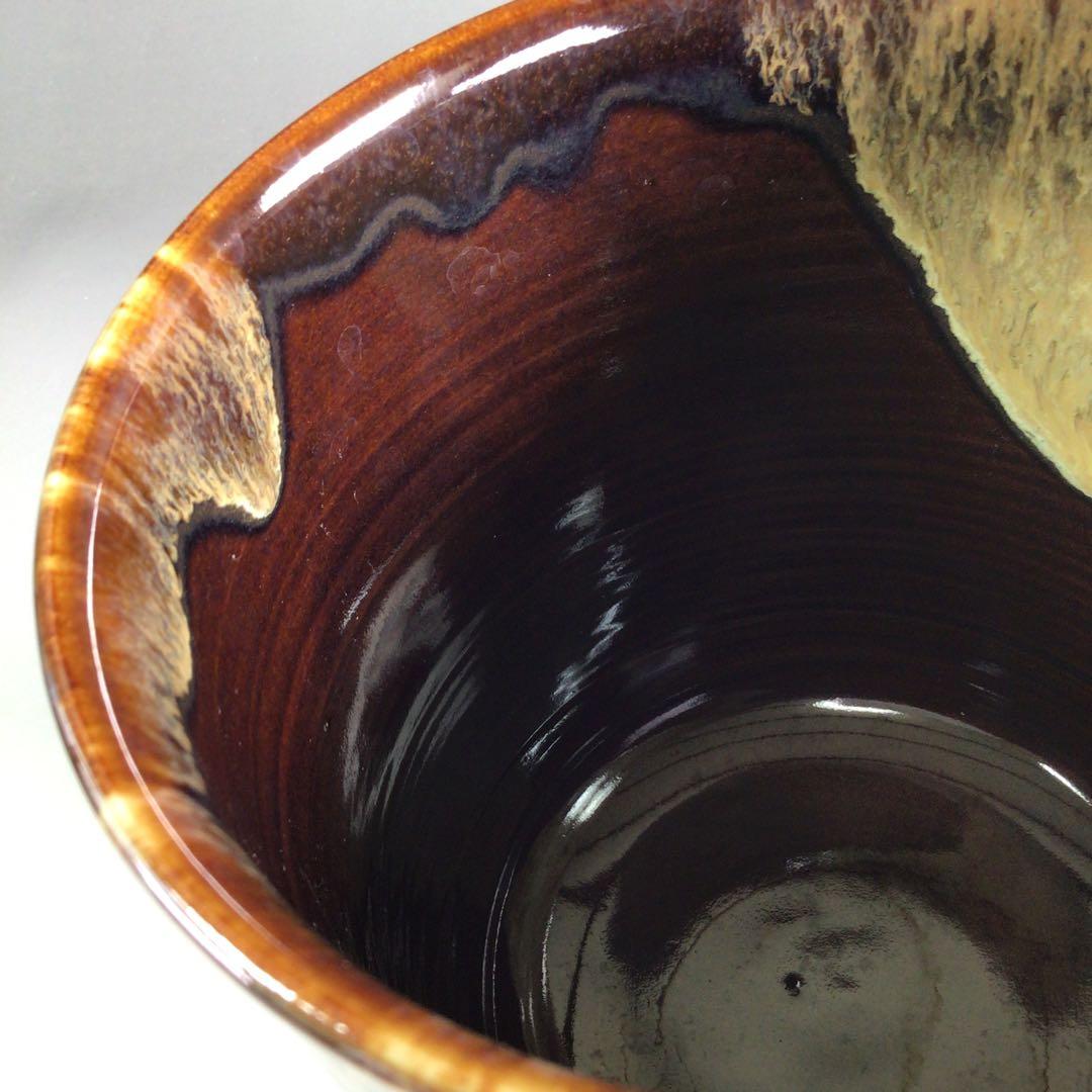 Ｒ８８　水指　『高取焼』『青柳翠峰造』『一重口水指』　共箱　茶道具