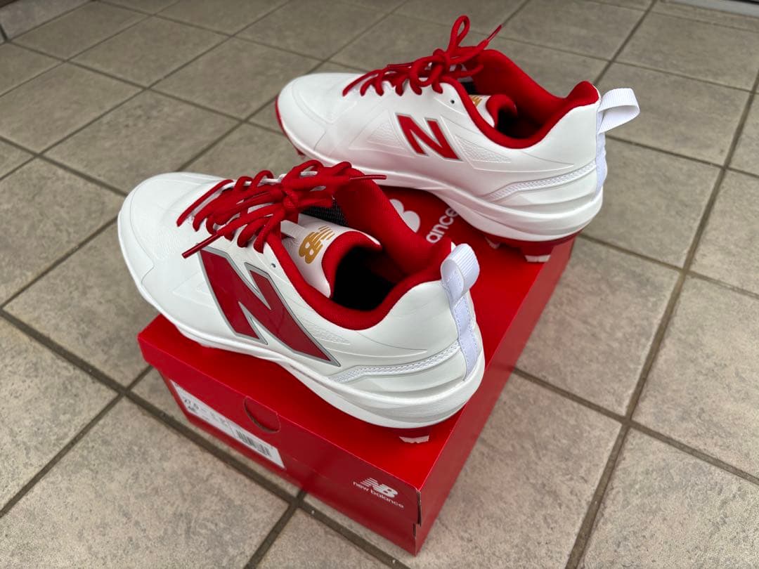 New Balance スパイク 27.0cm ホワイト/レッド