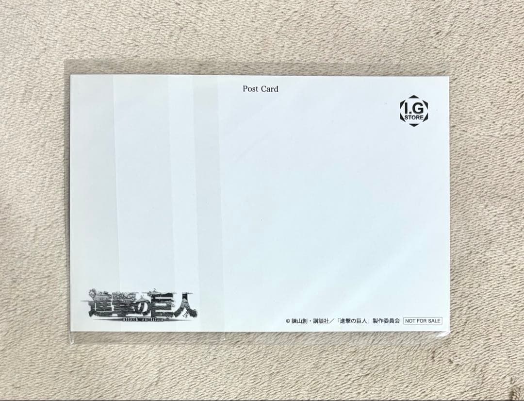 進撃の巨人　リヴァイ　ハンジ　エルヴィン　ミケ　ポストカード　幹部組