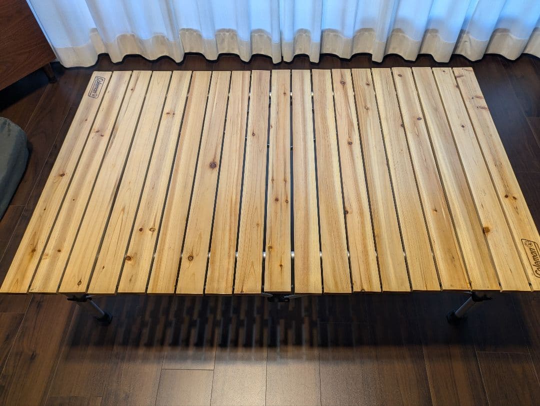 Coleman ナチュラルウッドロールテーブル