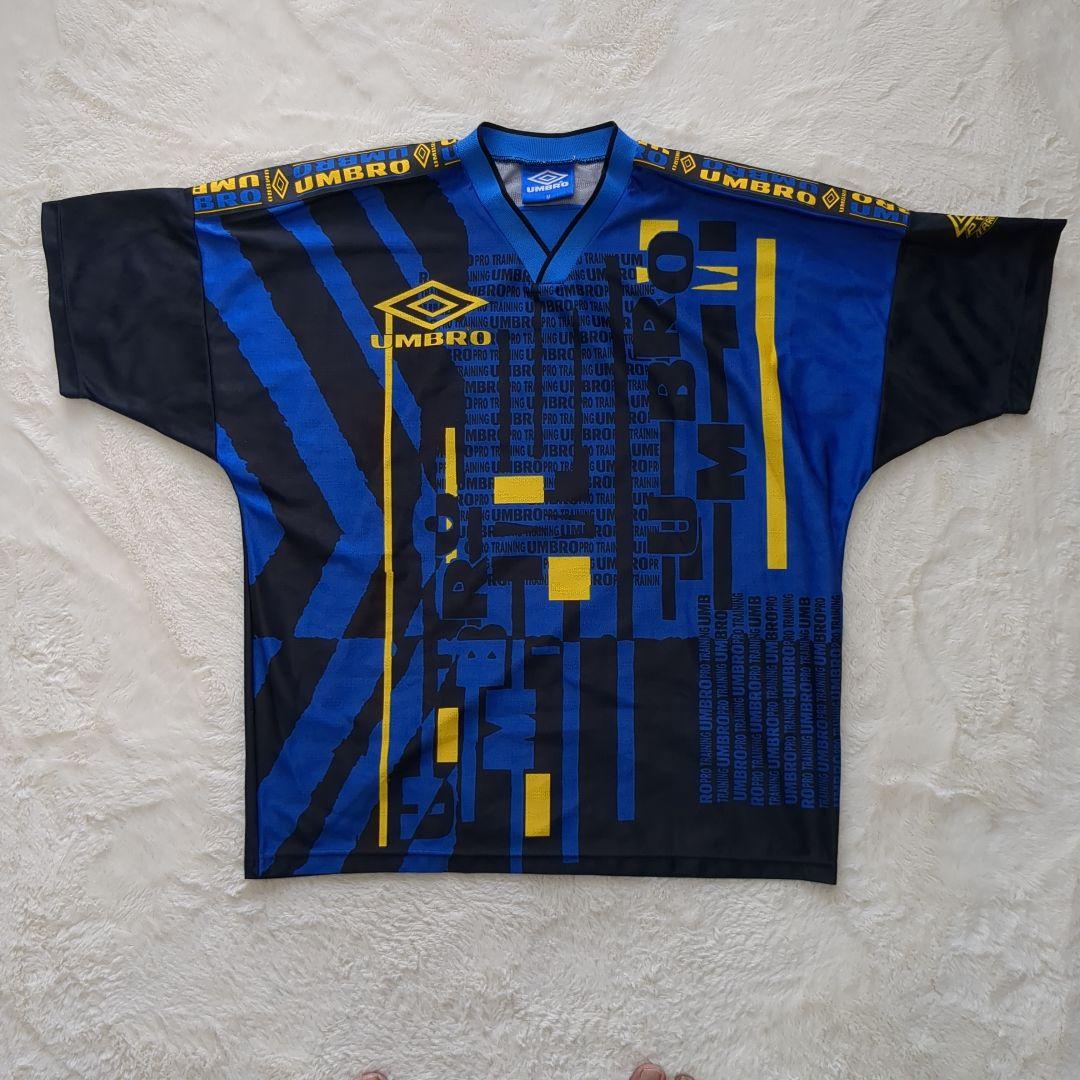 【90s！UK製】vintage UMBRO ゲームシャツ M サッカー 青
