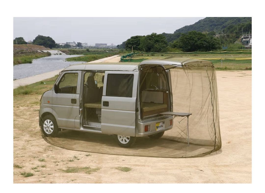 カーモスキート 普通 1BOX ミニバン用 虫除けネット 車中泊 大型 蚊帳