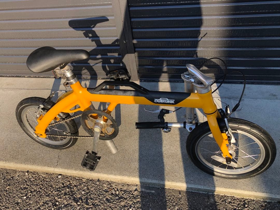 折りたたみ自転車 イエロー アルミフレーム