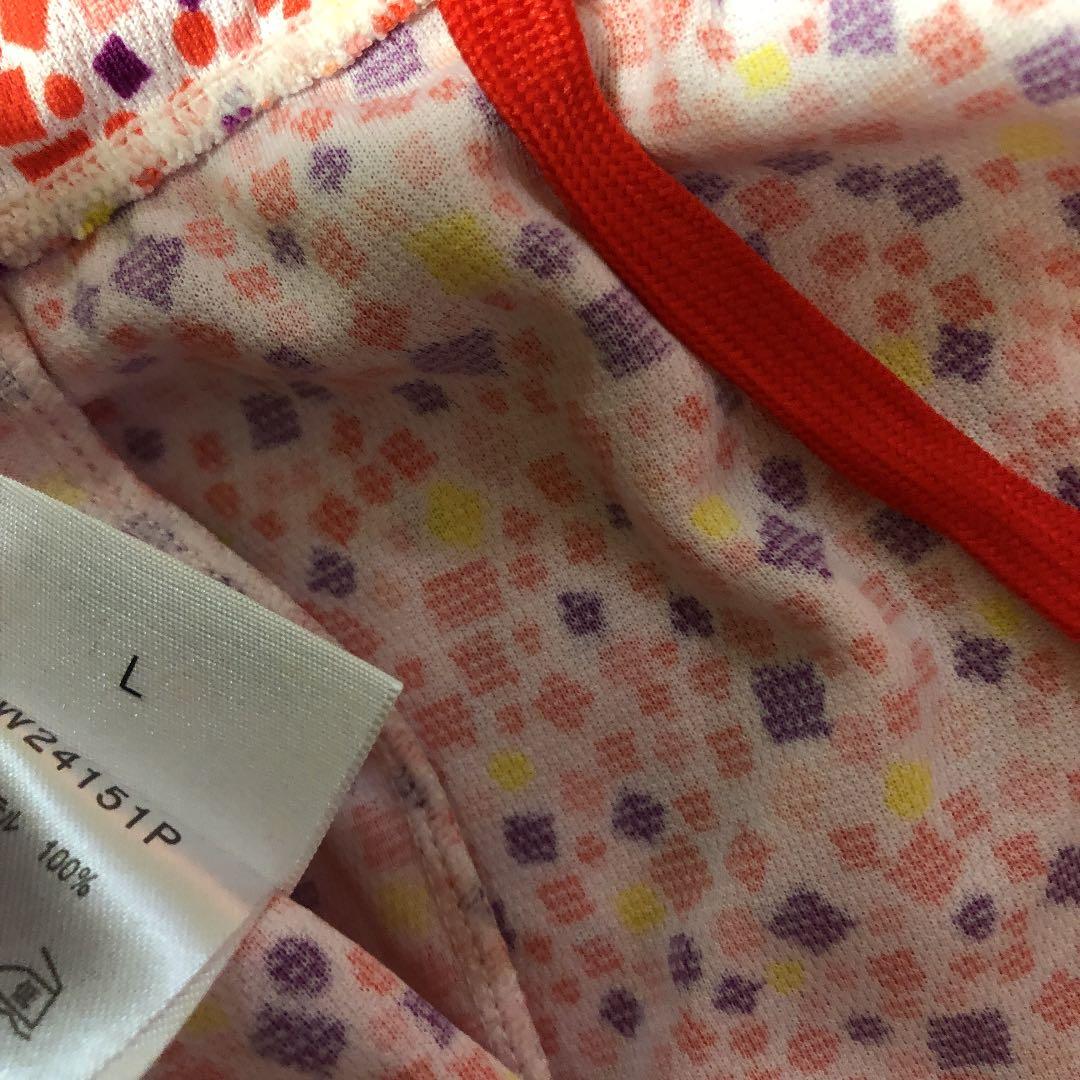 ellesse エレッセ テニスウェア 上下セット オレンジ 柄　襟付き