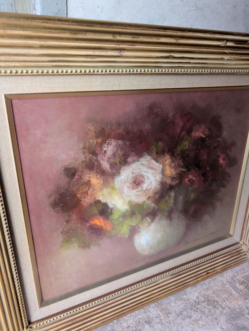 油彩画 花束