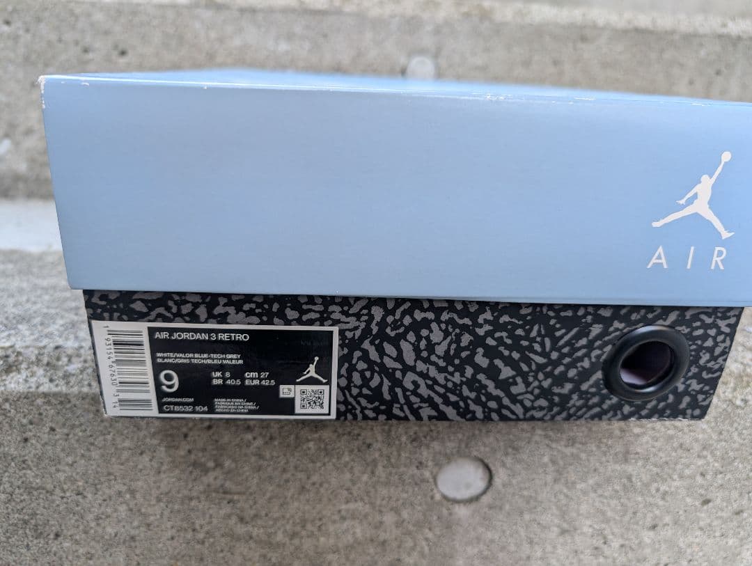 シューズ(男性用) aj3 unc 27cm jordan3