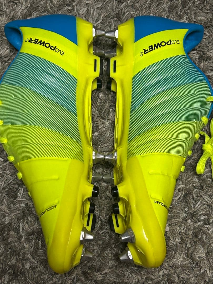 【新品】PUMA エヴォパワー2 取替式スパイク イエロー/ブルー
