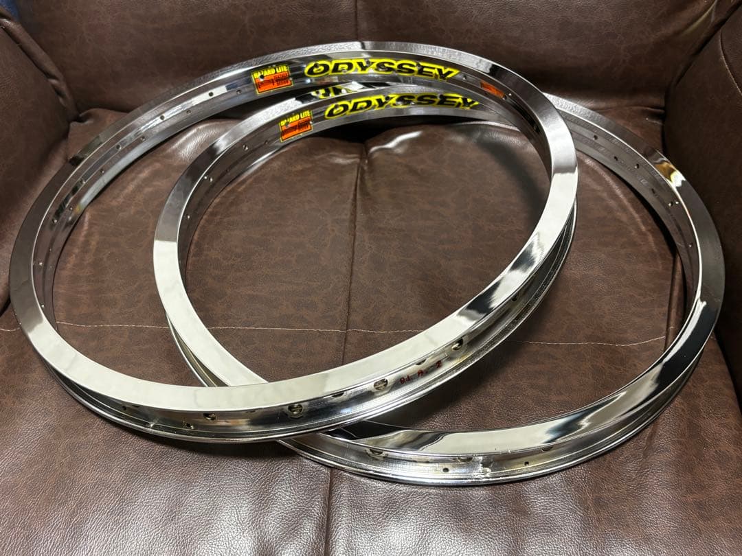 ODYSSEY HAZARDLITE リム メッキ 2本セット 48H BMXに