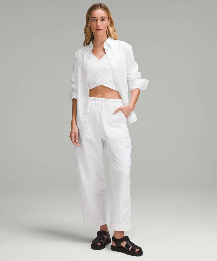 【美品】lululemon ヨガパンツ バレルレッグ ホワイト 白 M 4