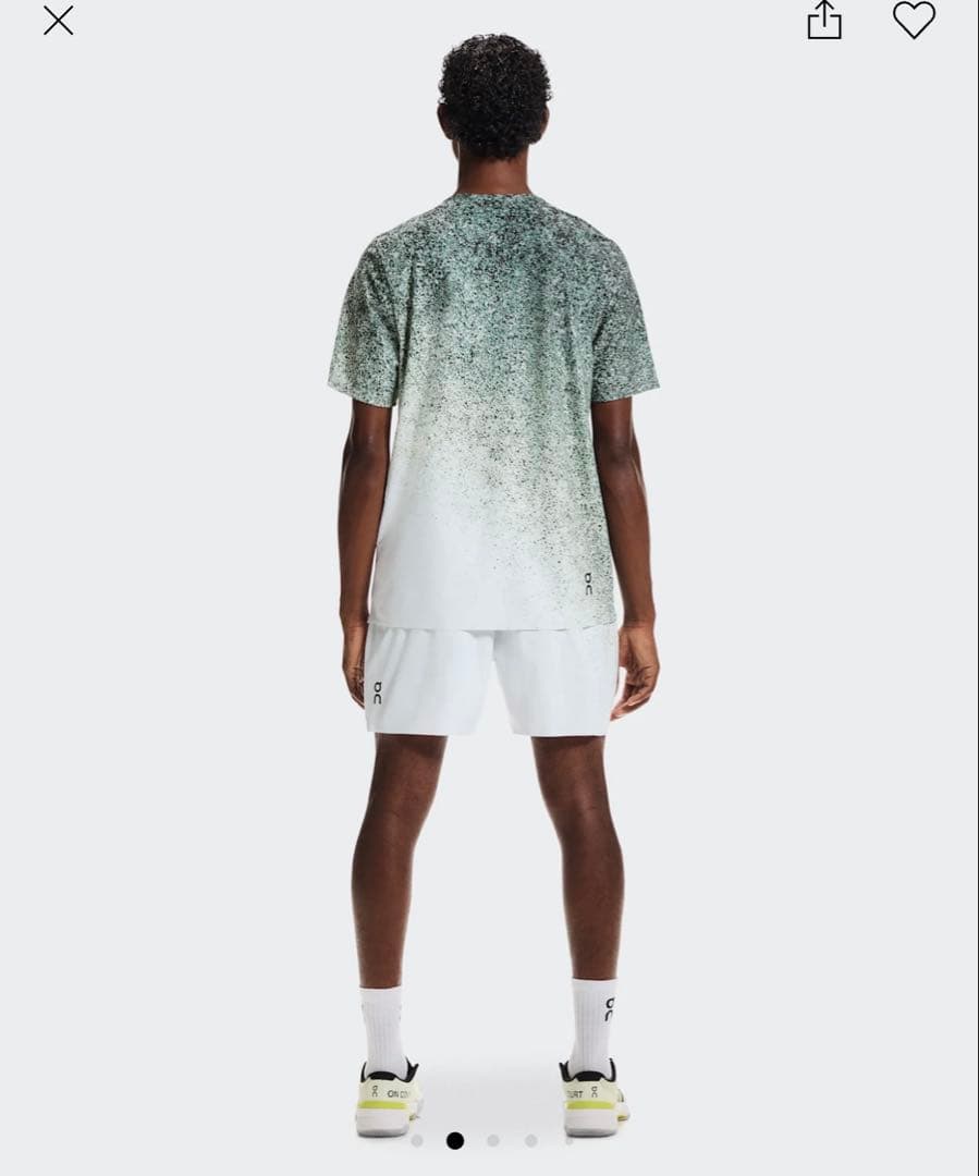 【未使用】on オンCourt shorts MINERAL / WHITE S