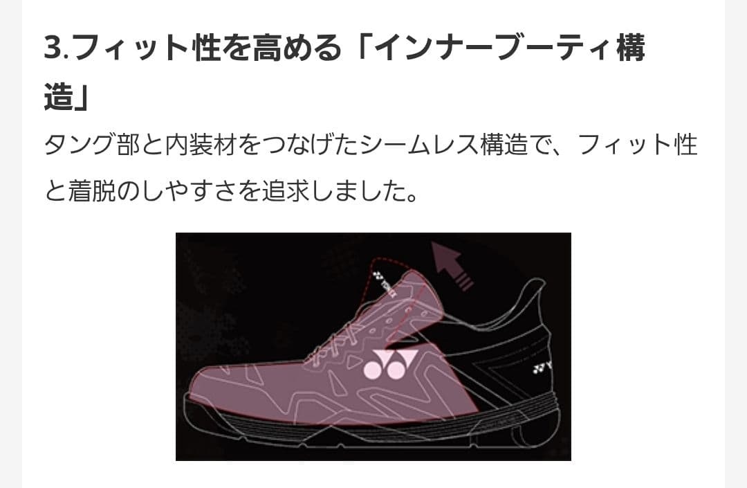 YONEX 27cm バドミントンシューズ ネイビーブルー パワークッション