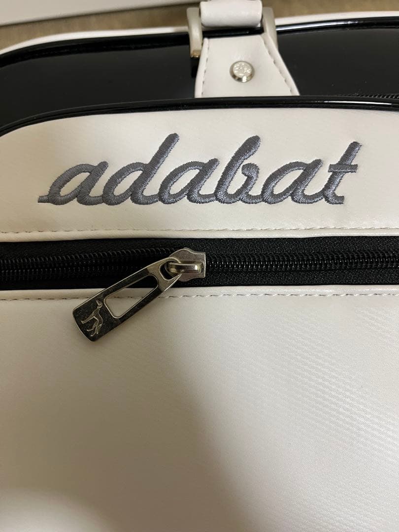 【極美品】 adabat ゴルフバッグ ホワイト 2way ベルト付き ボストン
