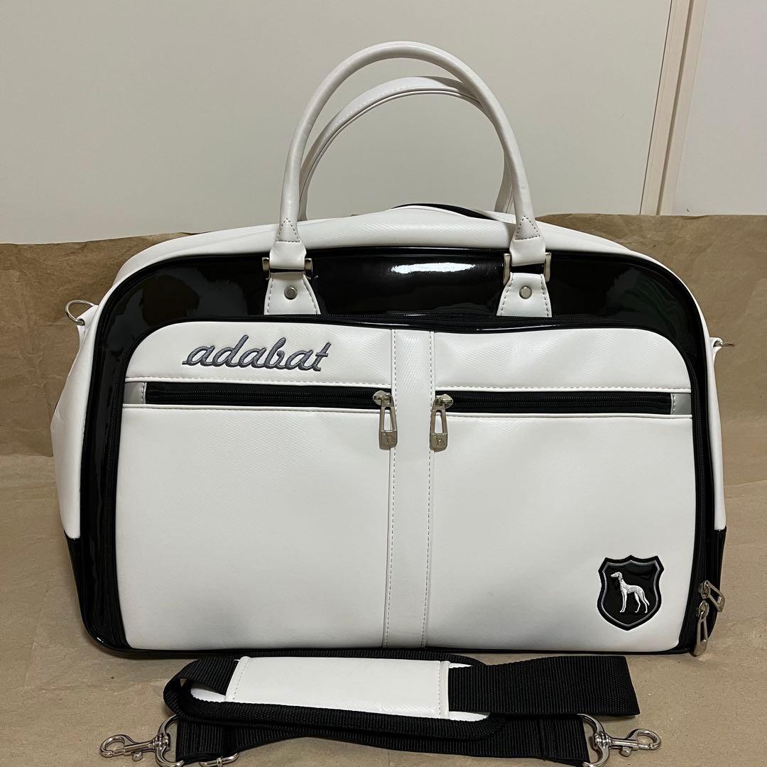【極美品】 adabat ゴルフバッグ ホワイト 2way ベルト付き ボストン