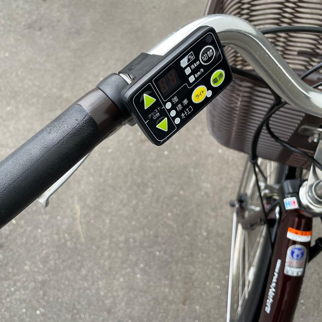 ヤマハ電動アシスト自転車26インチ バッテリー12.3Ah ブラウン