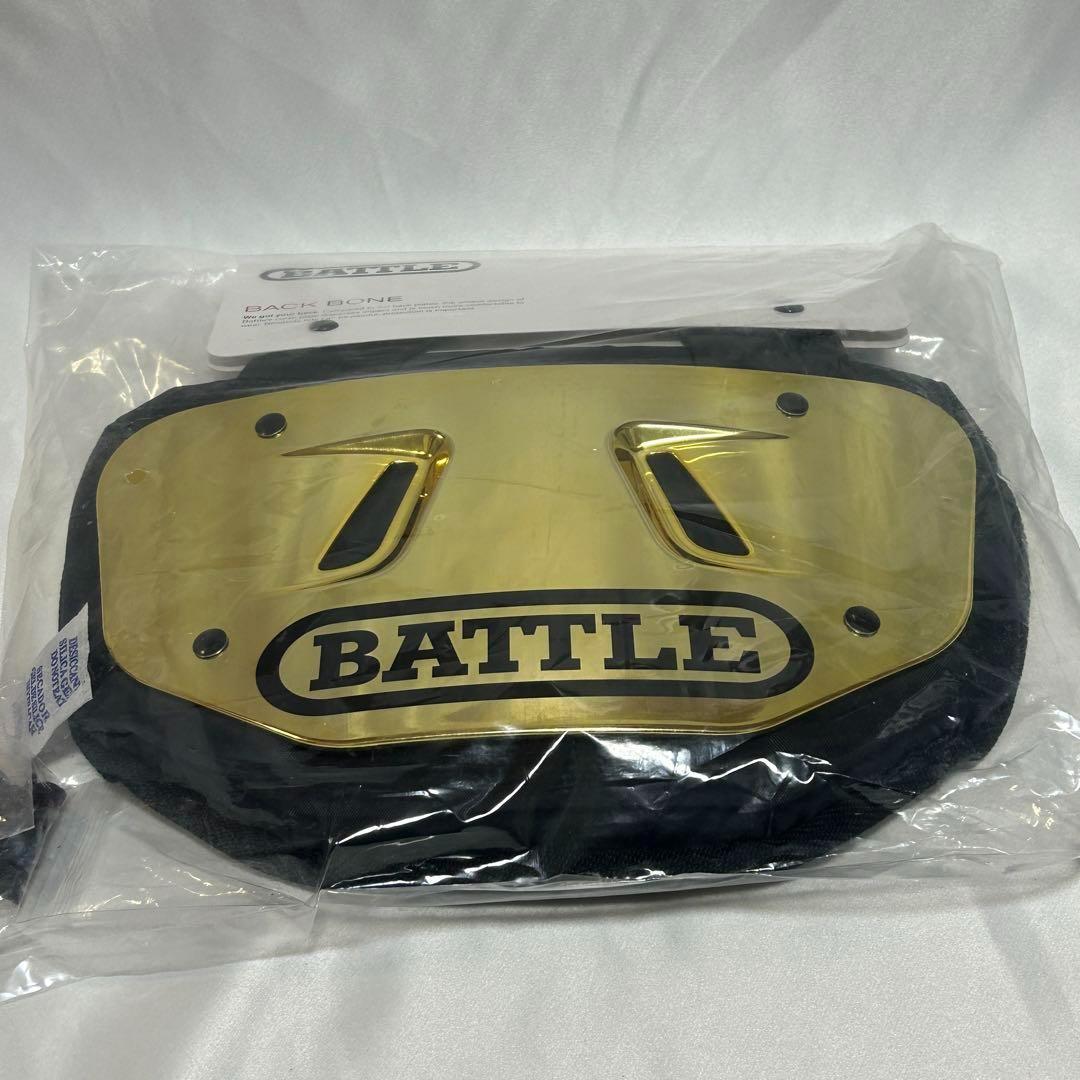 【新品】 BATTLE アメフト バックプレート メタリックゴールド