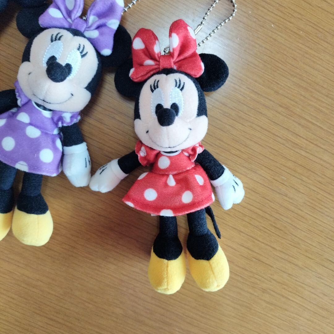 ディズニー ミニーぬいぐるみバッヂ キーホルダー 3点セット スクバ デコ