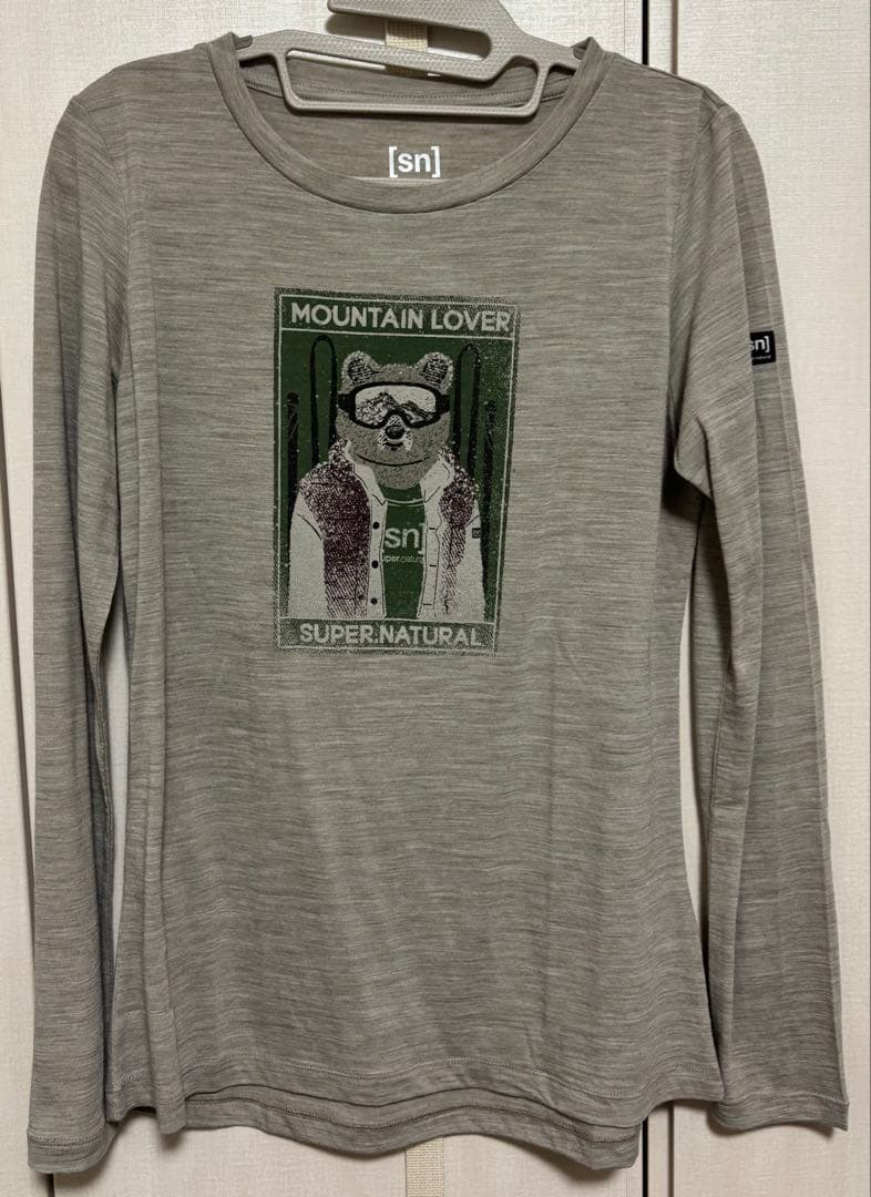 super.natural 長袖 メリノ混 Tシャツ 女性用 M