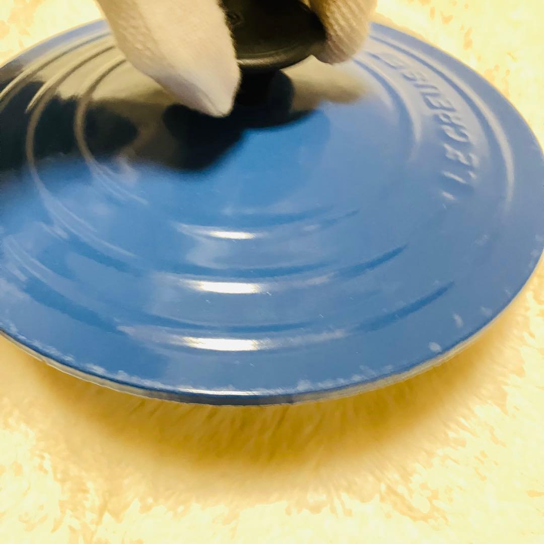 【LE CREUSET】ル・クルーゼ　18cm 両手鍋 ココットロンド　青