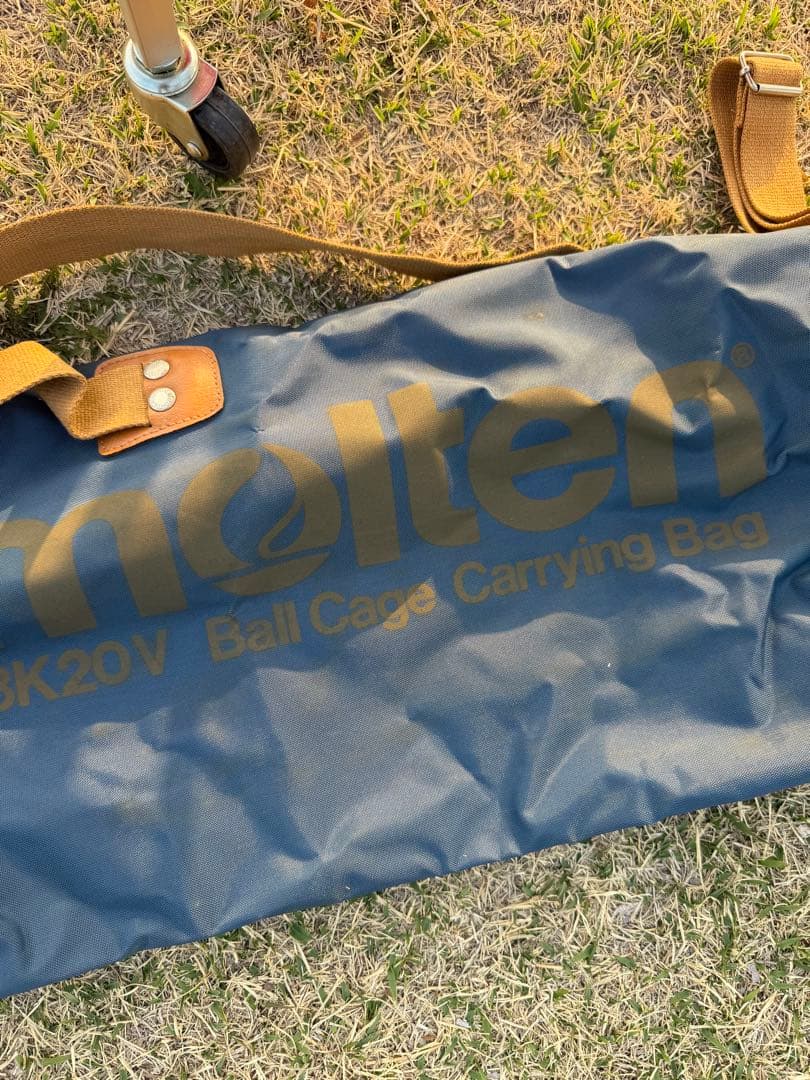 【未使用】molten ボールカゴ キャスター付き 折りたたみ式 収納バッグ付き