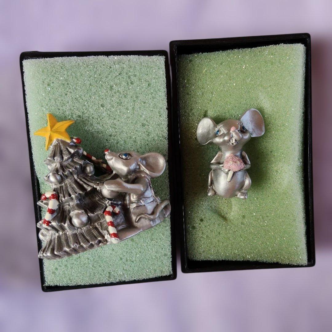  Selangor Pewter ネズミ置物