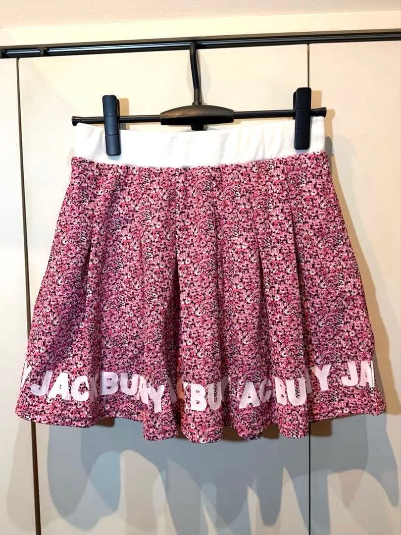 Jack Bunny プリーツスカート サイズ0 ピンク 花柄 新品