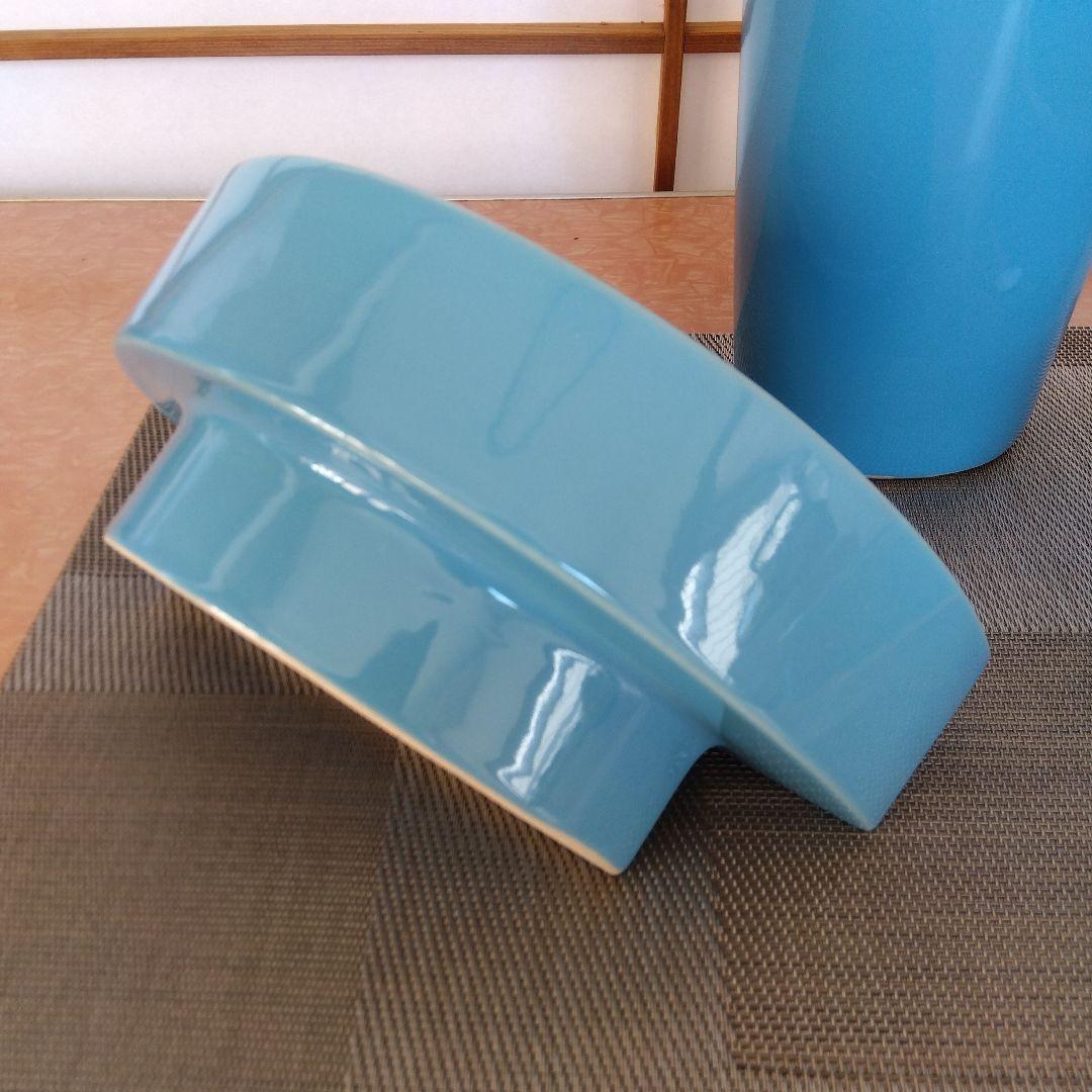 ★小原流 生け花 水色花器三品　 No.山の香10/2
