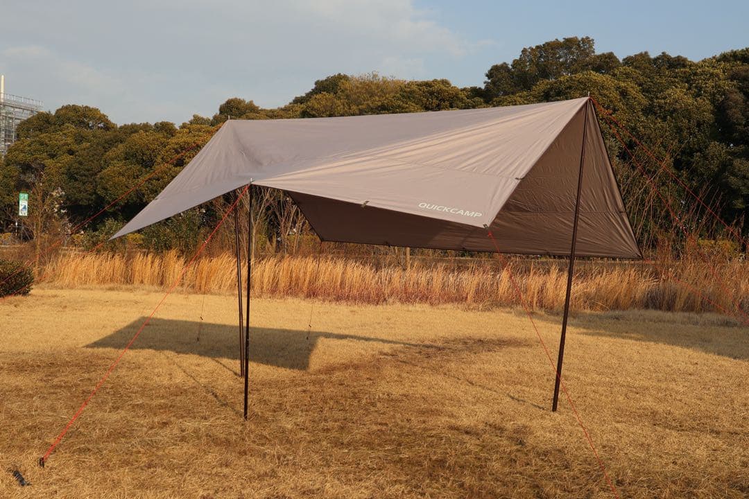 【美品】QUICKCAMP タープ QC-TCRT400 グレー