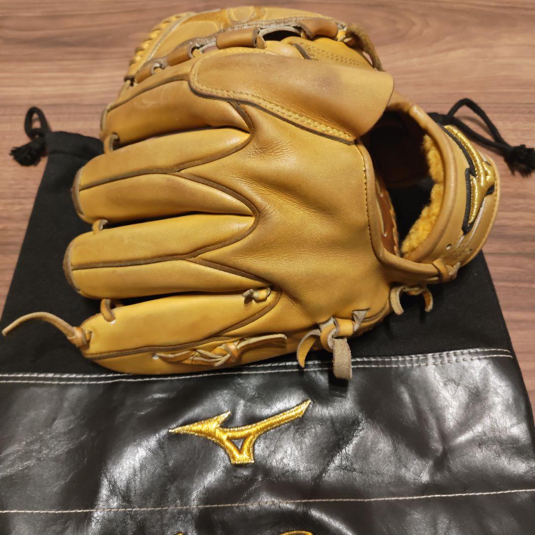 Mizuno Pro 硬式グローブ イエロー 袋付き